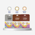 Aquacolor Zero Power Daily Disposable Combo spicy gray ,dusky brown & mystery brown