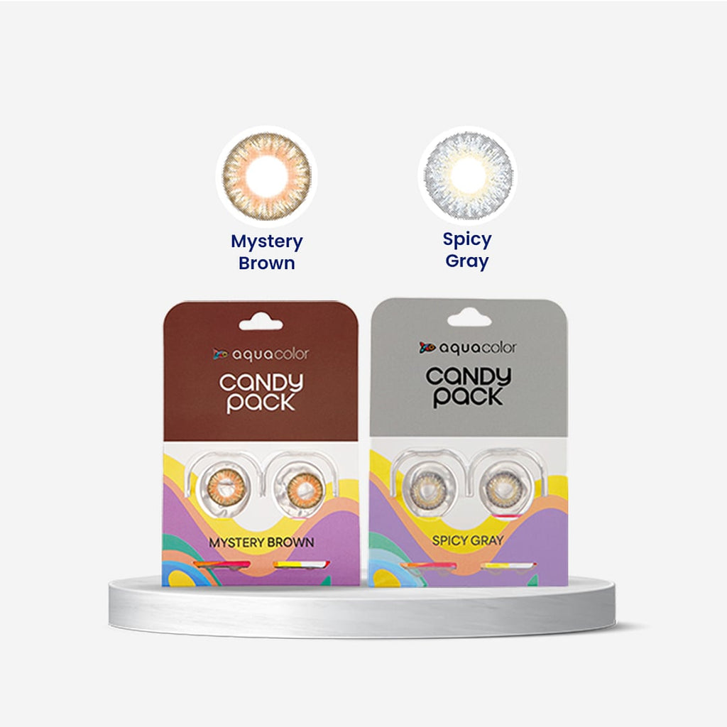 Aquacolor Zero Power Daily Disposable Combo mystery brown & spicy gray