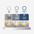 Aquacolor Zero Power Daily Disposable Combo spicy gray ,stormy gray & submarine blue