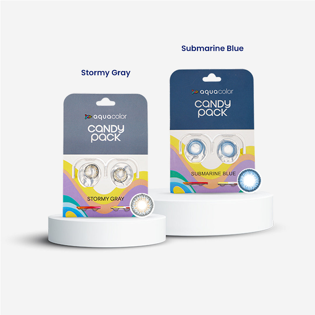 Aquacolor Zero Power Daily Disposable Combo stormy gray & submarine blue