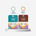 Aquacolor Zero Power Daily Disposable Combo tricky torquoise & mystery brown