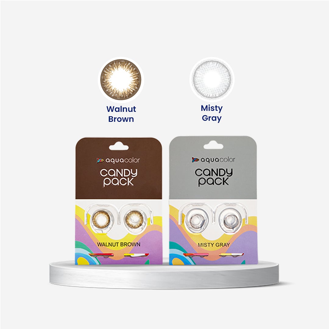 Aquacolor Zero Power Daily Disposable Combo walnut brown & misty gray